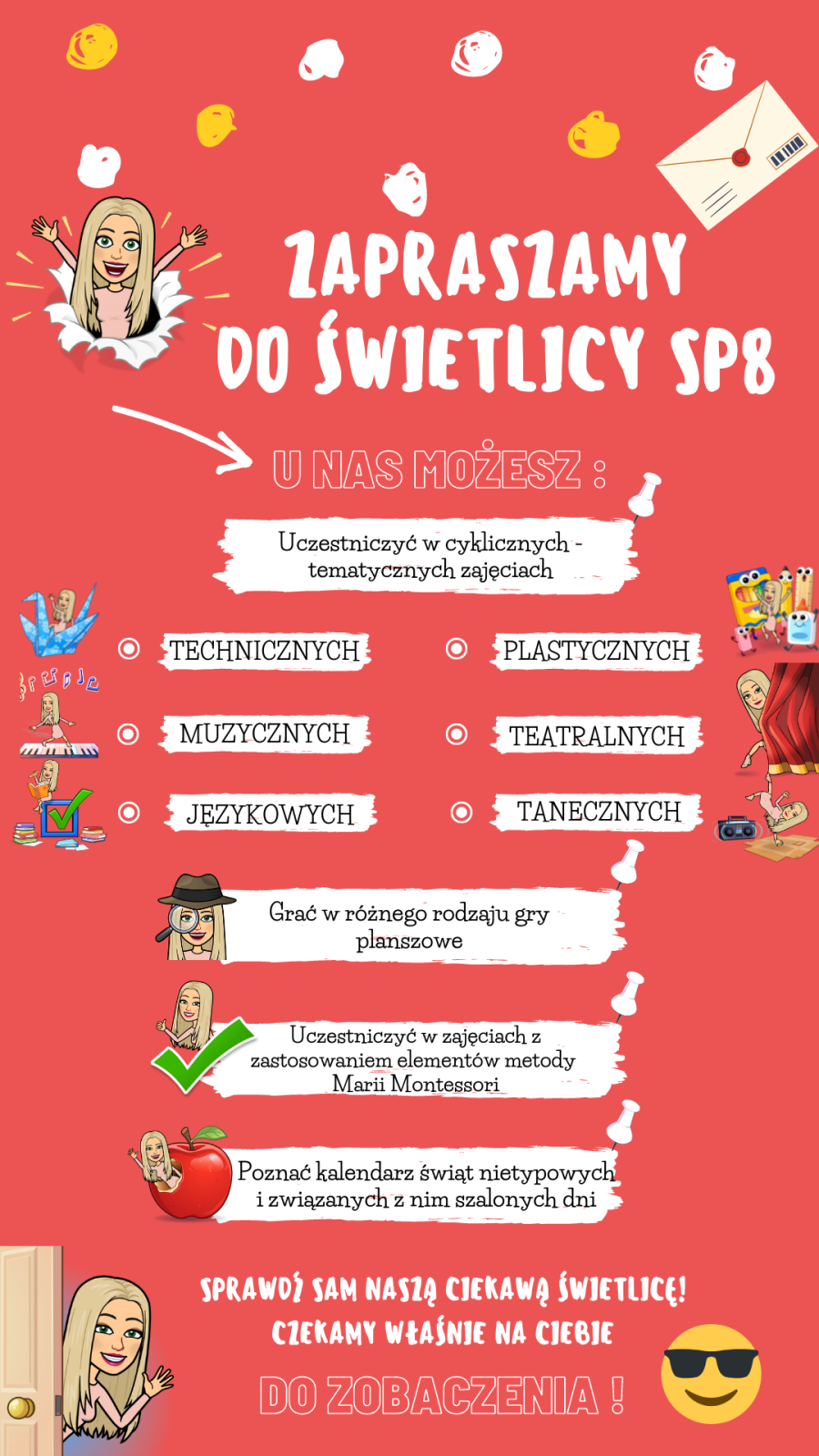 informacja o świetlicy - treść plakatu w treści strony